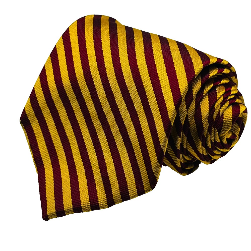 Brooks Brothers Repp Silk Men's Necktie Striped Gryffindor Harry Potter‎ *Flaws